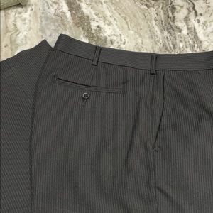 Perry Ellis pinstriped black 36 x32 dress pants